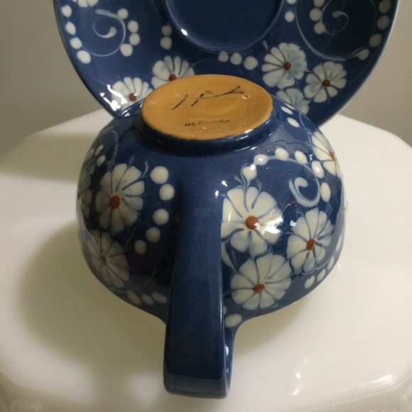 RARE ANTIQUE HAK Denmark 🇩🇰 pottery ‘Marguerit’ or Margueritte’ pattern trio - Picture 9 of 16